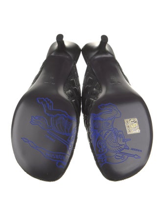 Burberry Leather Printed Mules