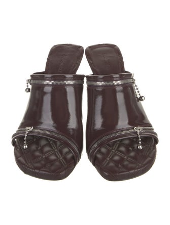 Burberry Patent Leather Printed Slides