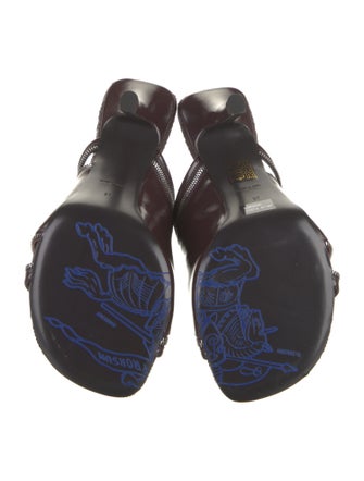 Burberry Patent Leather Printed Slides