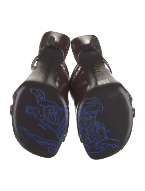 Burberry Patent Leather Printed Slides