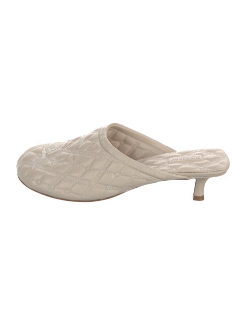 Burberry Leather Embroidered Accent Mules