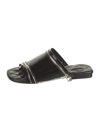 Burberry Leather Printed Slides