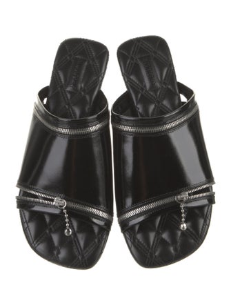 Burberry Leather Printed Slides