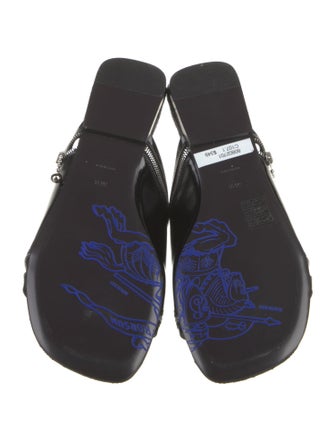 Burberry Leather Printed Slides