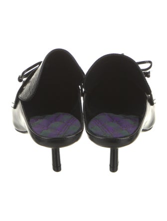 Burberry Patent Leather Animal Print Mules