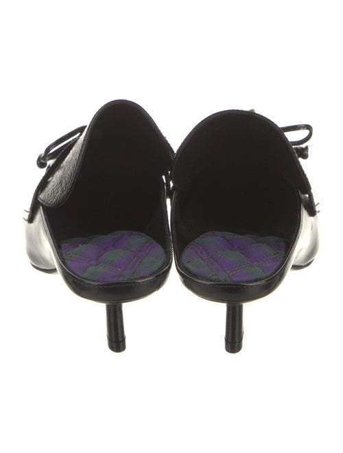 Burberry Patent Leather Animal Print Mules