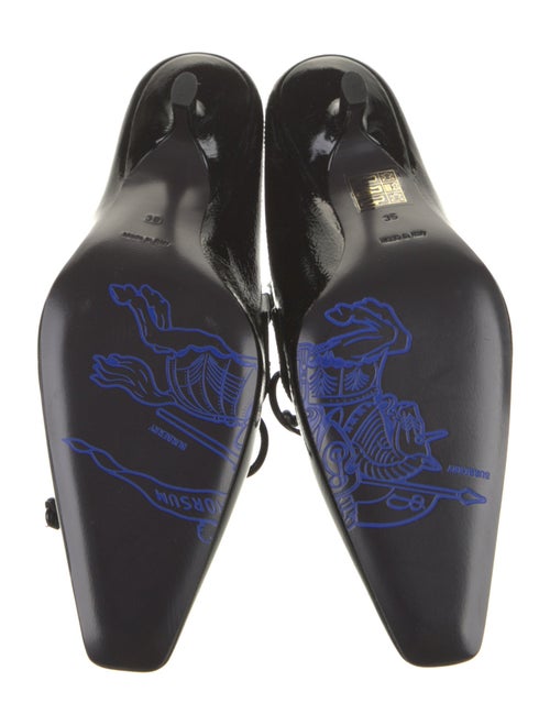 Burberry Patent Leather Animal Print Mules