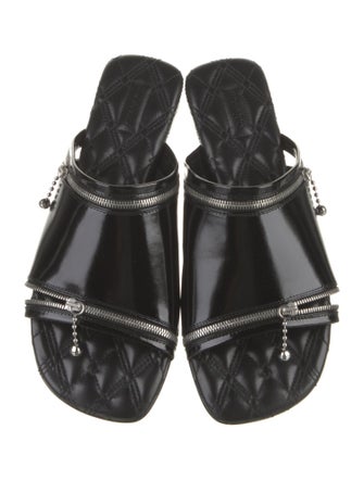 Burberry Leather Printed Slides