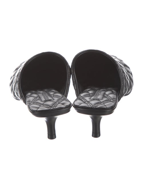 Burberry Leather Embroidered Accent Mules