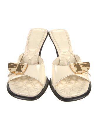 Burberry Leather Printed Slides