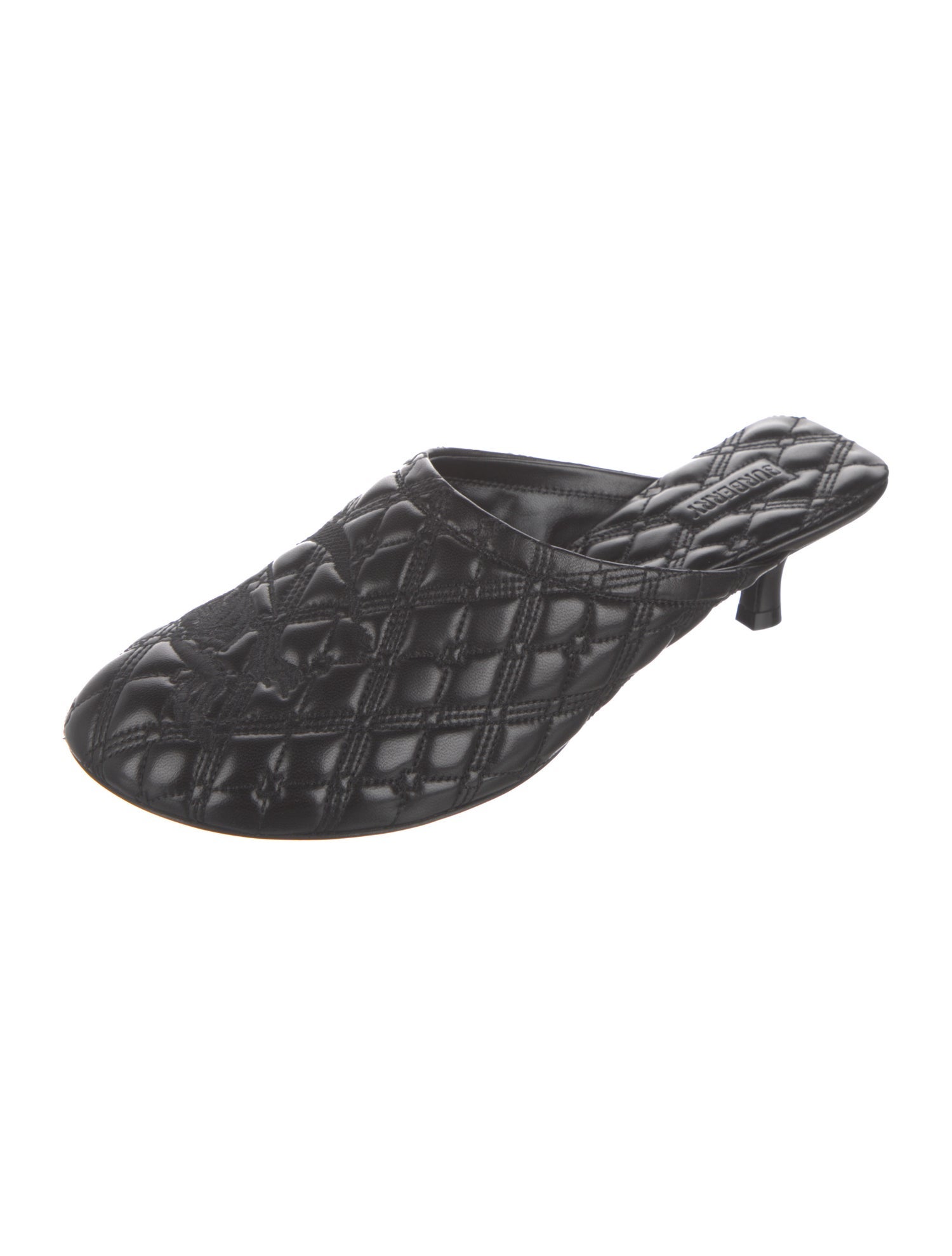 Burberry Leather Printed Mules