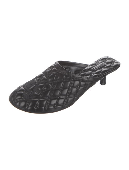Burberry Leather Printed Mules