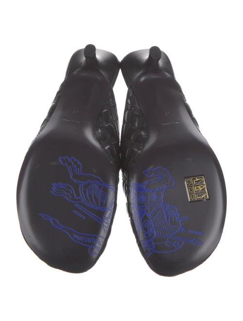 Burberry Leather Printed Mules