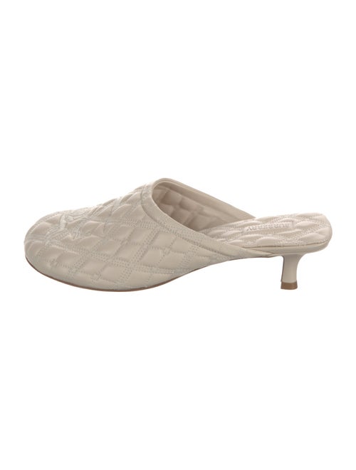Burberry Leather Embroidered Accent Mules