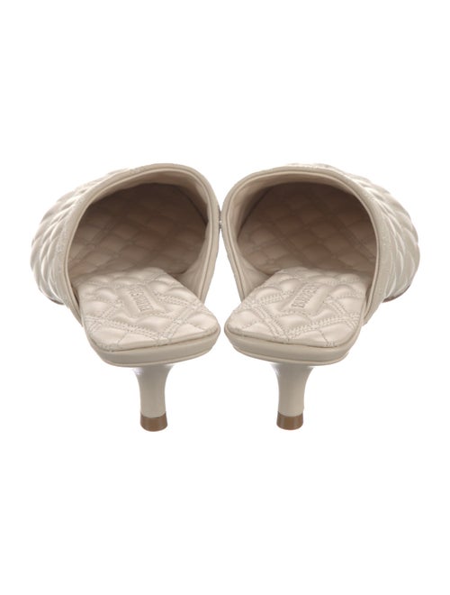 Burberry Leather Embroidered Accent Mules