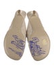 Burberry Leather Embroidered Accent Mules