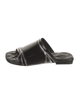 Burberry Leather Printed Slides