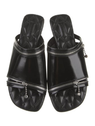 Burberry Leather Printed Slides