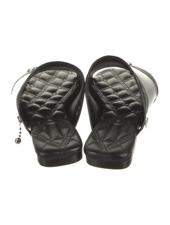 Burberry Leather Printed Slides