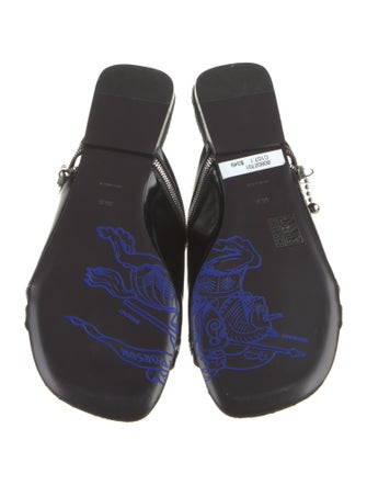 Burberry Leather Printed Slides
