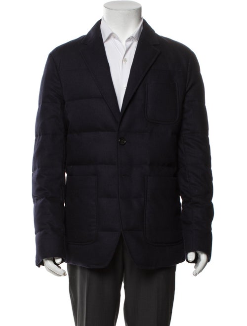 Burberry House Check Pattern Wool Puffer Coat