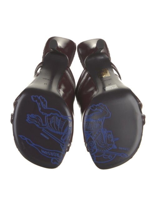 Burberry Patent Leather Printed Slides