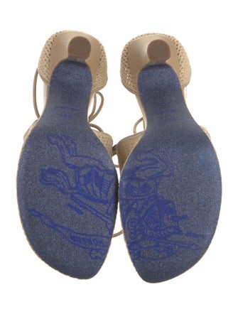 Burberry Leather Animal Print D'Orsay Pumps