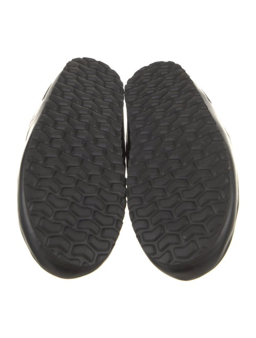 Burberry Leather Plaid Print Slippers