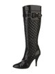 Burberry Quilted Pattern Patent Leather Boots