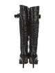 Burberry Quilted Pattern Patent Leather Boots