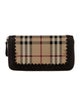 Burberry Haymarket Check Pattern Plaid Print Continental Wallet