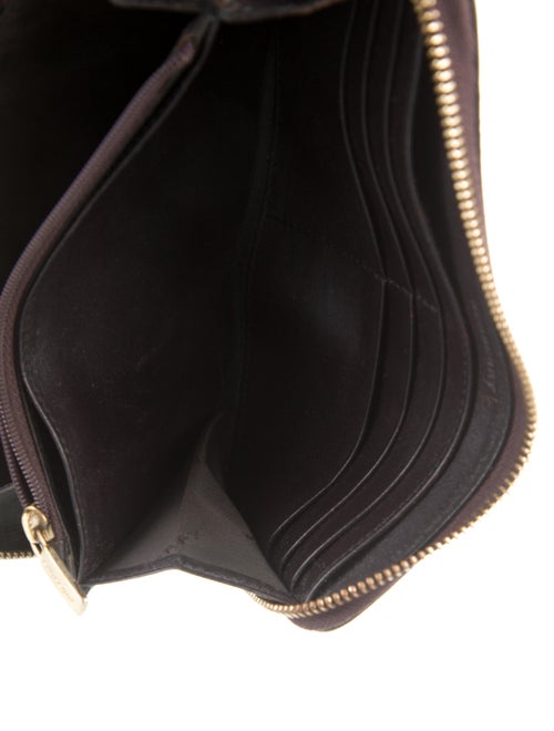 Burberry Haymarket Check Pattern Plaid Print Continental Wallet