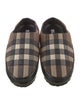Burberry Nylon Plaid Print Slippers