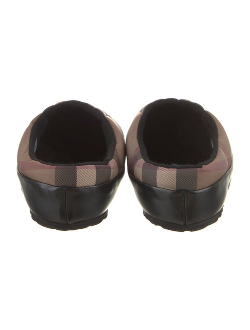 Burberry Nylon Plaid Print Slippers