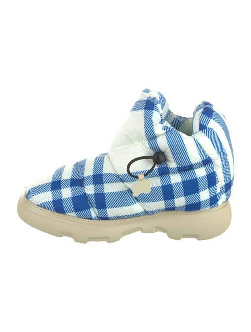 Burberry Plaid Print Hiking Boots
