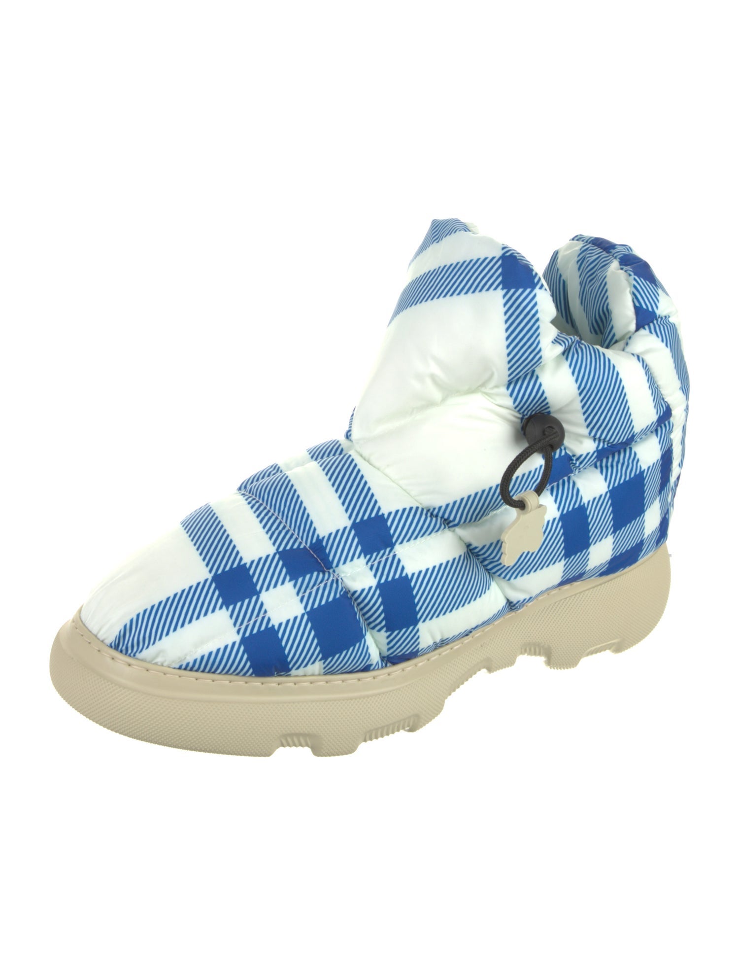 Burberry Plaid Print Hiking Boots