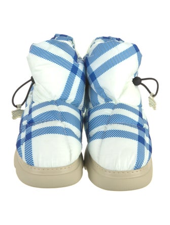 Burberry Plaid Print Hiking Boots