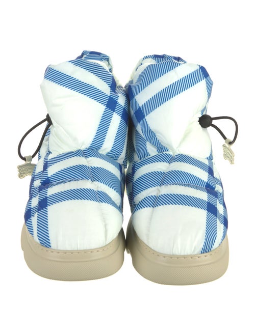 Burberry Plaid Print Hiking Boots