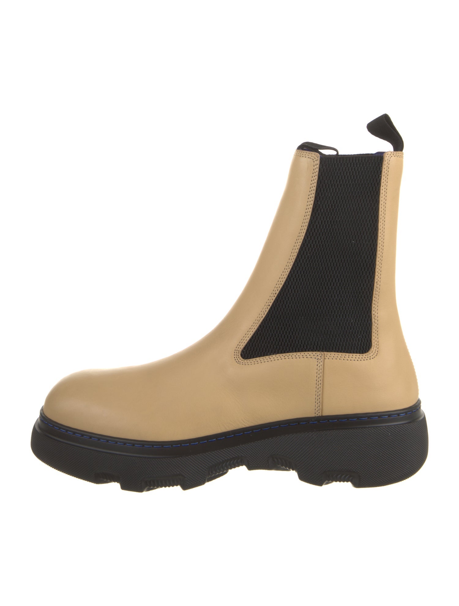 Burberry Leather Mesh Accents Chelsea Boots