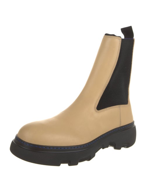 Burberry Leather Mesh Accents Chelsea Boots