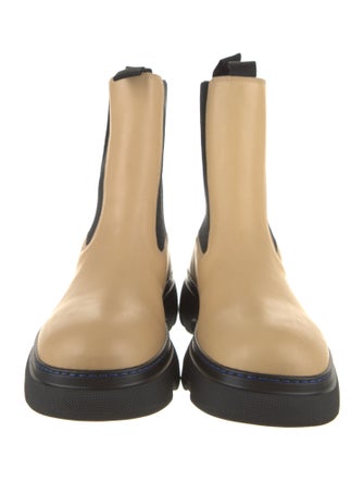 Burberry Leather Mesh Accents Chelsea Boots