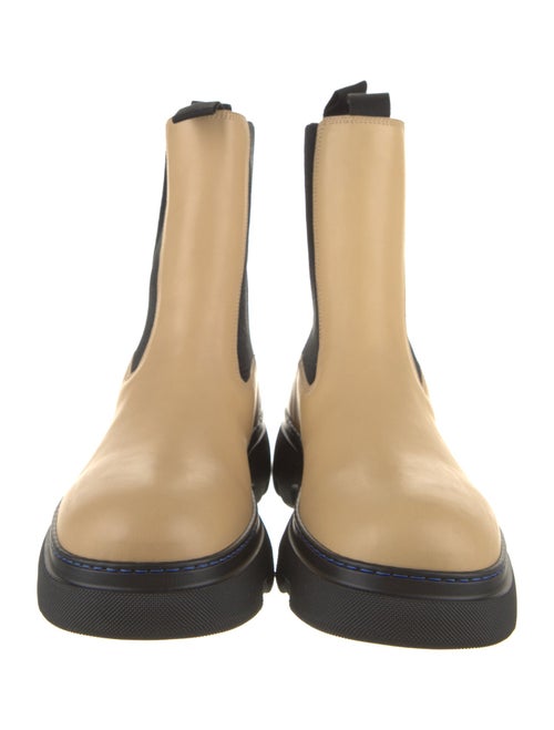 Burberry Leather Mesh Accents Chelsea Boots