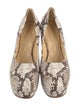 Burberry Embossed Leather Animal Print Pumps