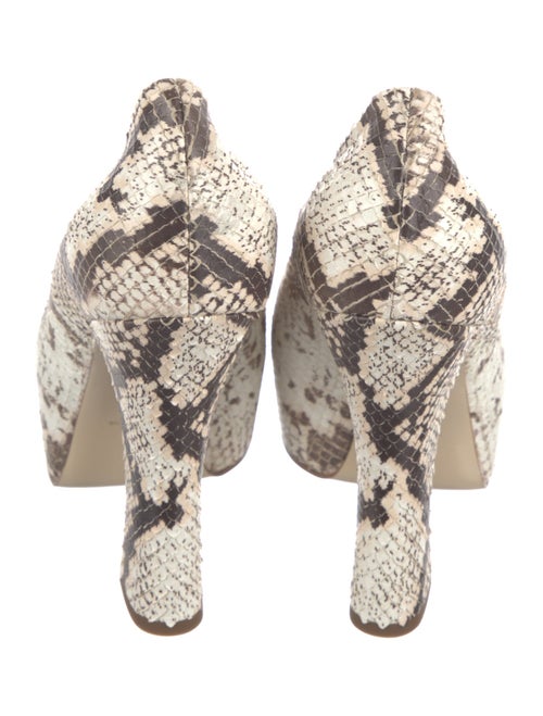 Burberry Embossed Leather Animal Print Pumps