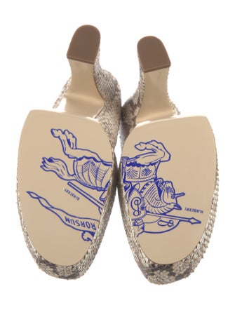 Burberry Embossed Leather Animal Print Pumps