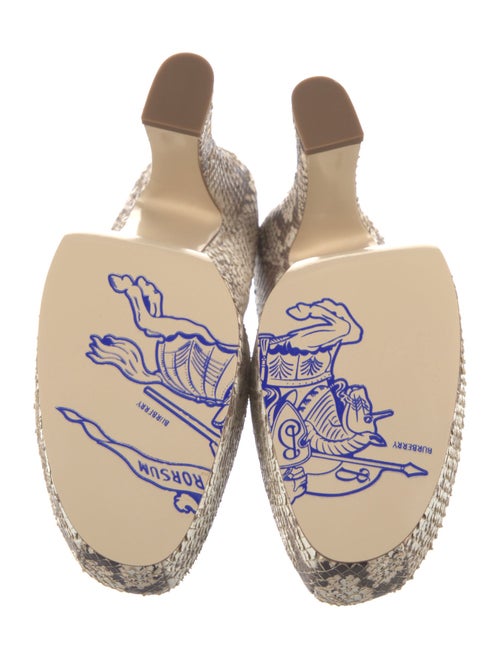 Burberry Embossed Leather Animal Print Pumps