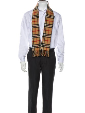 Burberry London Cashmere Nova Check Pattern Scarf