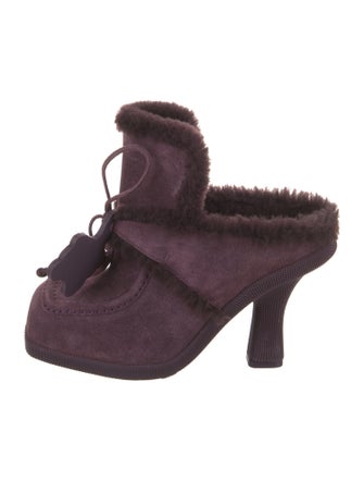 Burberry Suede Mules