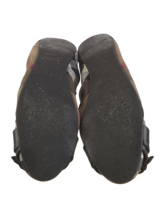 Burberry House Check Pattern Canvas Ballet Flats