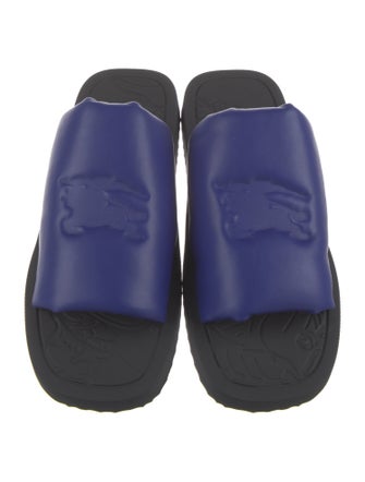 Burberry Leather Colorblock Pattern Slides